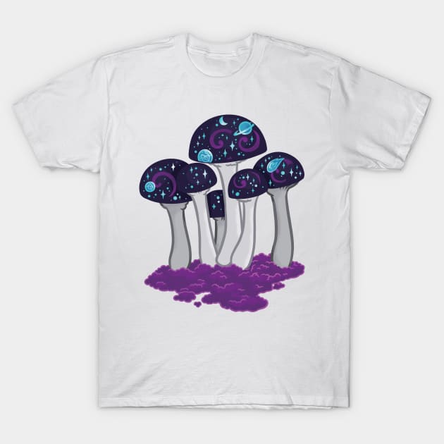 Galactic Mushroom T-Shirt by polliadesign